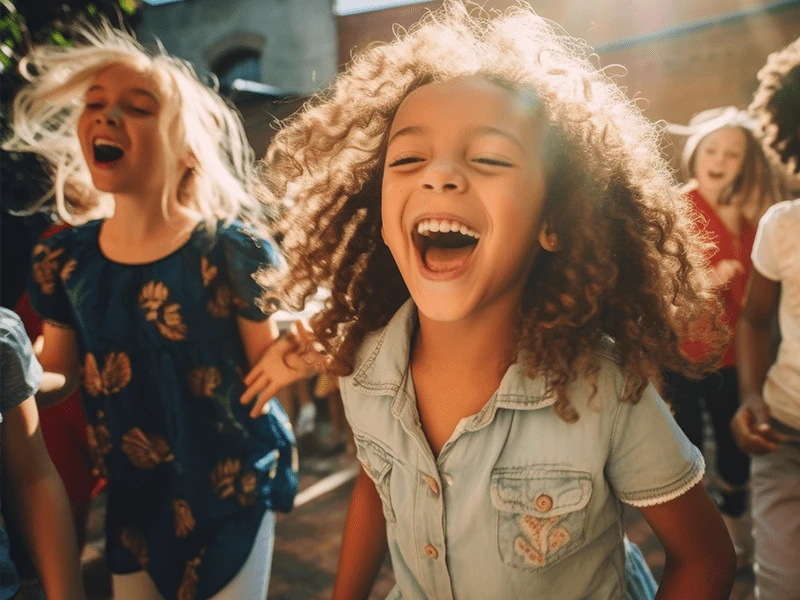 children laughing