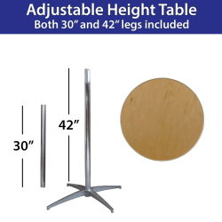 commercial round bistro table adjustable height1 1 .jpg 1767911156 30" Round Cocktail Table