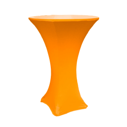 Spandex Cocktail Table Cover 30 Inch Round Orange.jpg 1772239853 Cocktail Linens
