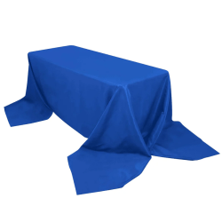 premium polyester 90x156 rectangle tablecloth royal blue seamless 1 1 8' Table Linens