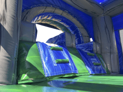 C1146 EZ20Combo20Lucky20Emerald20Castle HR 08 1774750746 LUCKY EMERALD DUAL LANE BOUNCE HOUSE W/ SLIDE - DRY